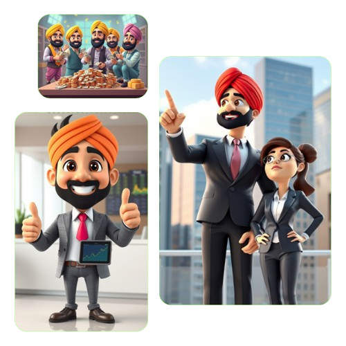 Traders collaborating in a modern workspace